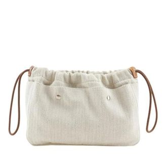 Herm&egrave;s Pre-owned Canvas Pouch - unisex - Herm&egrave;s Vintage - Vintage Bags - Beige - ONE SIZE - Pre-owned