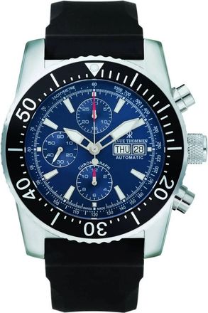 Revue Thommen Diver Day Date Silicone Horloge - Heren - Horloges - Zwart - ONE Size - Accessoires
