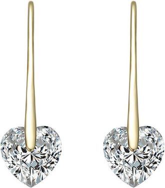 Rachel Glauber 14K Diamond Cz Dangle Earrings