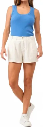 Dear John Denim Catalina High Rise Shorts In Soft White