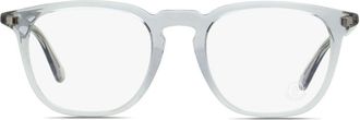 Moncler translucent wayfarer-frame glasses - men - Acetate - 50 - Neutrals