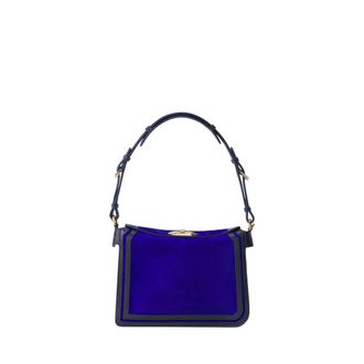 Lanvin Compagnon Small Asymmetrical Bag In Python Finishing in Electric Blue/dark Blue at Nordstrom