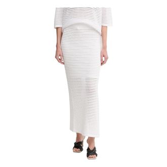 Marc Aurel Gonna midi a trafori - - Skirts - Donna - Bianco - S