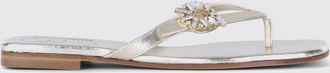 Roger Vivier Sandalo ad infradito Roger Vivier in nappa laminata con fibbia gioiello