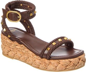 Valentino Rockstud 60 Leather Espadrille