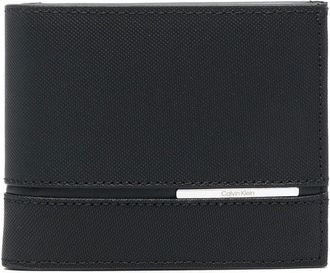 Calvin Klein logo-plaque leather wallet - men - Calf Leather - One Size - Black