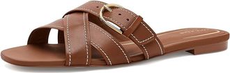 Cole Haan Velma Buckle Slide Womens Sandals British Tan Leather : 10.5 B - Medium