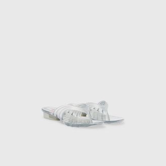 Diesel Sculptural flip-flops in Melflex - Sandals - Woman - Silver