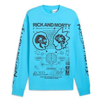 Puma x RICK AND MORTY Long Sleeve T-Shirt Bright Aqua 633099-01