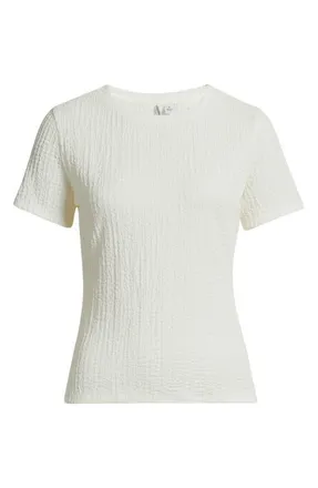 Nordstrom Textured T-Shirt in Ivory Tofu at Nordstrom, Size Xx-Large