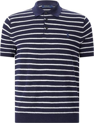 Polo Ralph Lauren Gestreept poloshirt - Heren - Ronde hals truien - Blauw - 2XL - Katoen - Truien & Vesten
