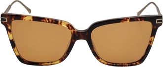 Ferragamo Womens Square Acetate Sunglasses SF2036S - Brown - One Size