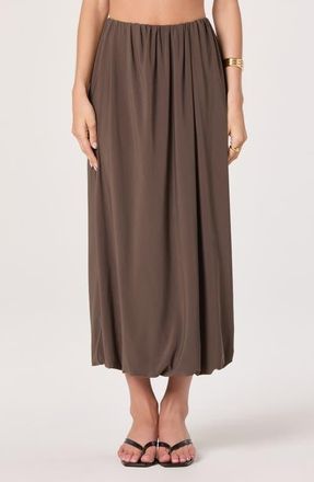 ASTR the Label Savannah Bubble Hem Maxi Skirt in Mushroom at Nordstrom, Size X-Small