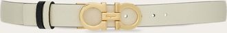 Ferragamo Women Reversible and adjustable Gancini belt White