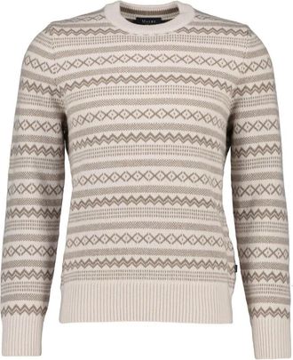 Maerz Pullover met ronde hals - Heren - Ronde hals truien - Beige - 2XL - Wol - Truien & Vesten