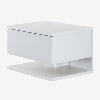 Sklum Mesita De Noche Flotante 40x30 Cm Con Caj&oacute;n Griviza Sklum