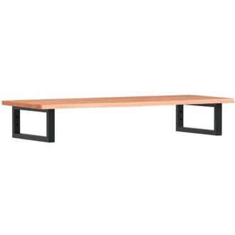 vidaXL Vidaxl - Estante De Lavabo De Pared De Acero Y Madera Maciza De Roble