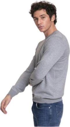 Gran Sasso Trui - Heren - Ronde hals truien - Grijs - 5XL - Wol - Truien & Vesten