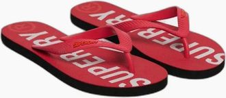 Superdry Mens Superdry Mens Core Essential Flip Flops - Red - Size: 12 - 13 uk