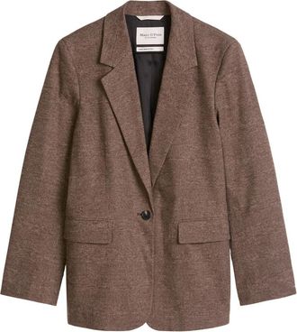 Marc O'Polo Glencheck Blazer - Dames - Blazers - Bruin - S - Katoen - Jassen