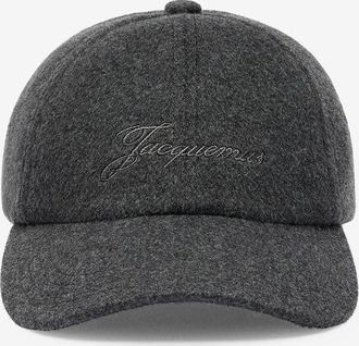 Jacquemus Bestickte Wollm&uuml;tze mit Logo Cachemiro