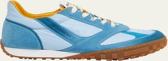 Givenchy Mens New Glide Suede & Nylon Low-Top Sneakers