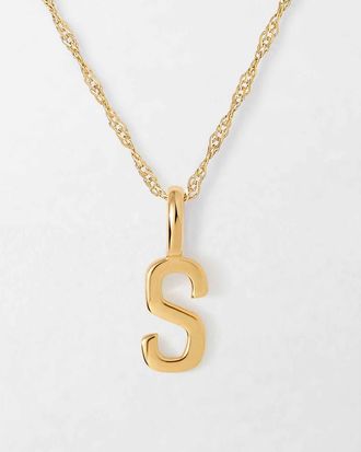 Edge of Ember Solid Gold Initial Necklace at Nordstrom, Size 17