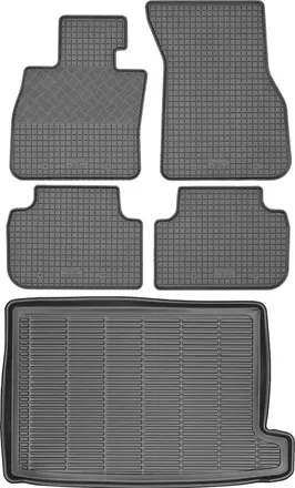 OEM Bmw Serie 1 F40 Hatchback De 2019 (juego) - Alfombrillas De Goma Para Coche + Alfombrilla Para Maletero