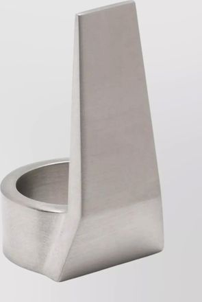 Rick Owens asymmetric brass ring engraved detail