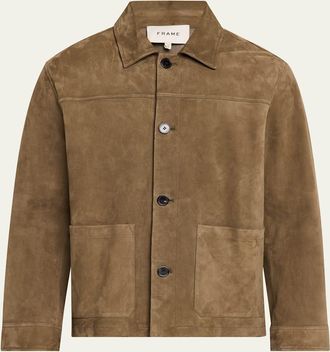 Frame Denim Mens Suede Chore Coat
