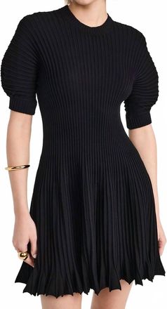 Ulla Johnson Talie Puff Sleeve Mini Dress In Noir