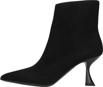 Sergio Levantesi Jolanda 5 Enkellaars - Dames - Laarzen met Hak - Zwart - 37 1/2 EU - Leer - Schoenen