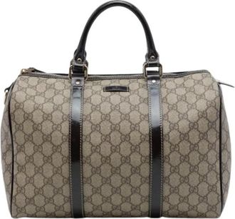 Gucci Pre-owned Boston Bag - Dames - Vintage Handtas - Beige - ONE Size - Leer - Vintage