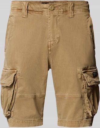 Superdry Cargoshorts mit Label-Detail in Camel, Größe 28