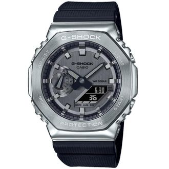 Casio G-Shock Alarm World Time Quartz Analog-Digital Silver Dial Mens Watch GM2100-1A