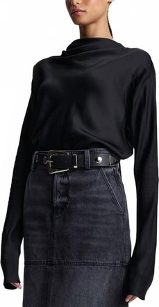 A.L.C. Georgia Long Sleeve Top In Black