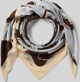 OPUS Schal mit Logo-Print Modell Anekki in Hellblau, Gr&ouml;&szlig;e 1