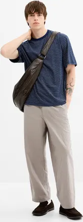 Redefined Rebel Mens Crinkled cotton chinos Baggy fit