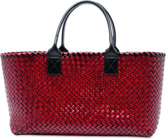 Bottega Veneta Pre-owned Bottega Veneta Limited Edition Medium Brushed Calfskin Intreccio Cabat Tote Ladies 1TSTII2JJGV1MI6B