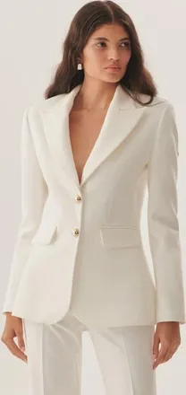 Exquise River Fitted Blazer in Beige at Nordstrom, Size X-Large