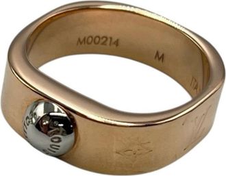 Louis Vuitton Pink Gold Metal Band Ring (Pre-Owned)