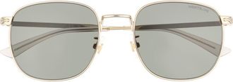 Montblanc 54mm Square Sunglasses in Gold Gold Grey at Nordstrom Rack