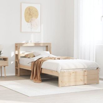 vidaXL Estructura De Cama Con Cabecero Madera Maciza Pino 75x190 Cm Vidaxl