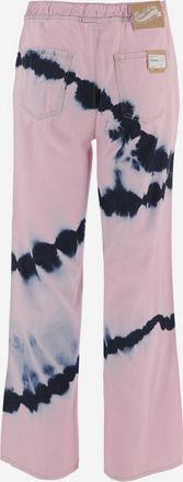 DON'T @ ME Womens Jeans Tie-Dye Cotton Pink