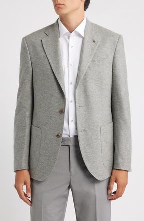 Jack Victor Darwin Heathered Grey COMFORTWEAR Knit Cashmere Sport Coat at Nordstrom, Size 38 Regular