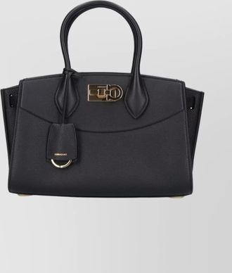 Ferragamo structured shoulder bag detachable strap
