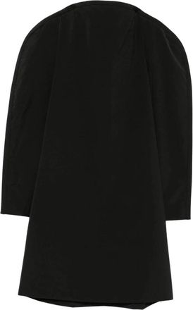 Maison Margiela Puff-sleeve Mini Jurk - Dames - Casual kleedjes - Zwart - M - Katoen - Kleedjes
