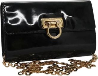 Ferragamo Pre-owned Clutches, female, Black, Size: ONE SIZE Pre-owned Leather Crossbody Bag