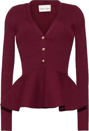 Cara Cara Viva geribbelde top met knopen - Rood