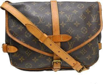 Louis Vuitton Saumur Monogram Canvas Brown Canvas Handbag (Pre-Owned)